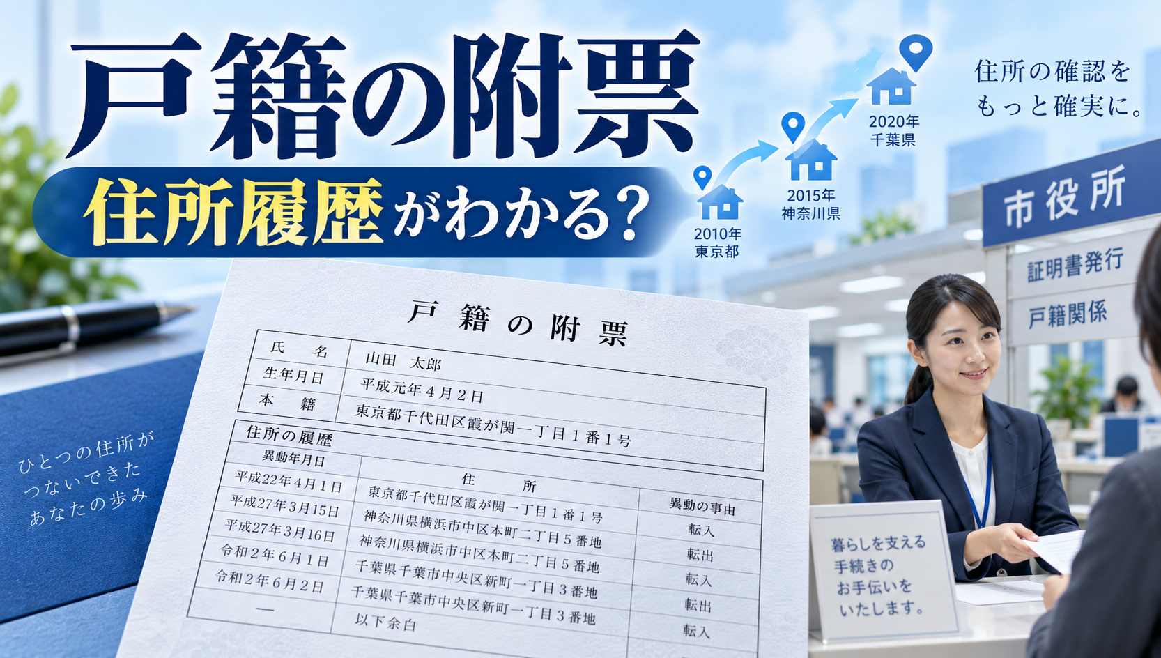 戸籍の附票ってなに？住民票との違いとは