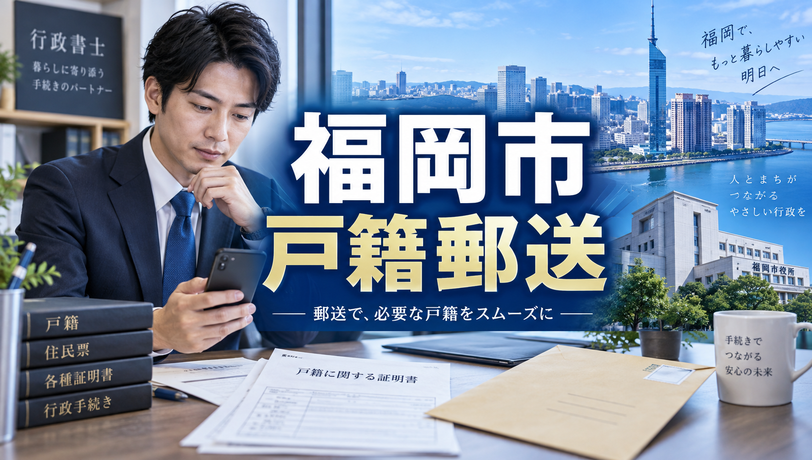 福岡市の戸籍を郵送で取り寄せる方法｜必要書類・手数料・郵送先を行政書士が解説