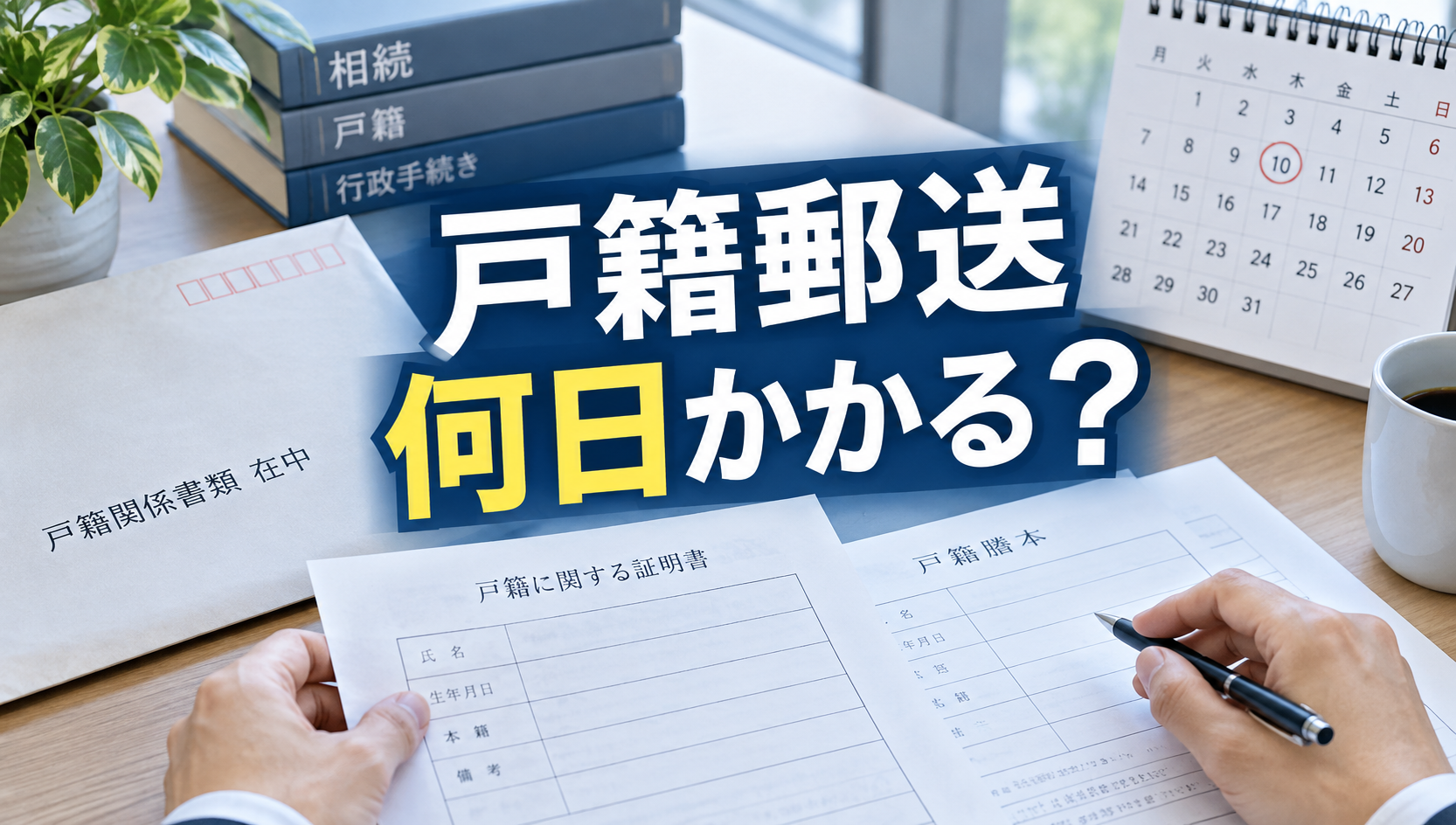 戸籍謄本を郵送で取り寄せると何日かかる？届くまでの期間と急ぐときの対処法