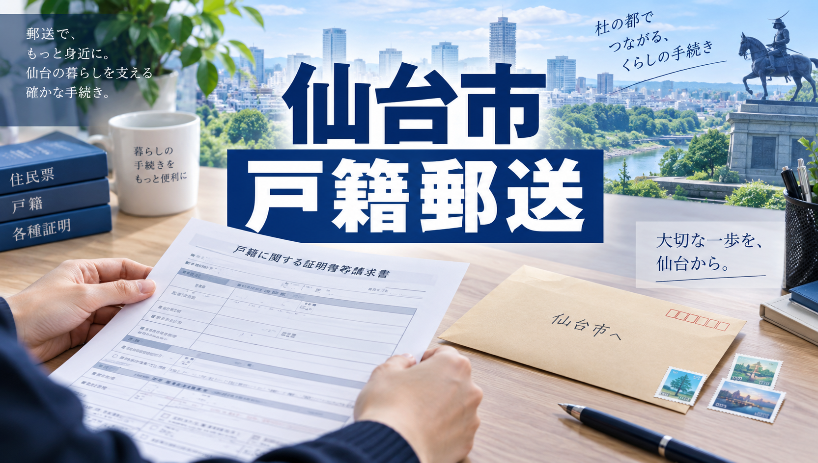 仙台市の戸籍を郵送で取り寄せる方法｜必要書類・手数料・郵送先を行政書士が解説